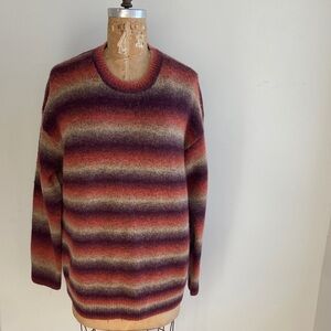 RE/DONE Sweater Coral Multicolor Wool-Nylon-Alpaca Size Large